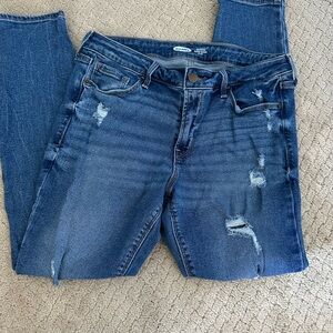 Old Navy Distressed Skinny Jeans - Dark Blue